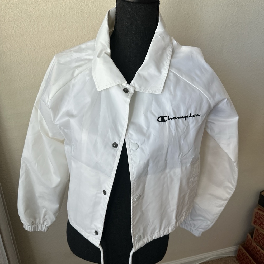 Champion Classic White Windbreaker